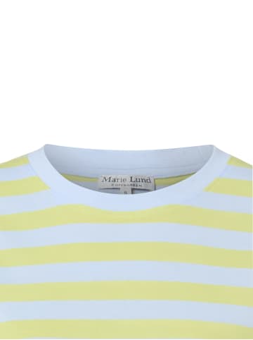 Marie Lund Shirt in hellblau gelb - 0003