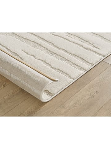 the carpet Moderner Teppich Hoch-Tief Struktur C in Creme