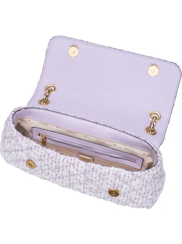 Guess Schultertasche Giully Conv Crossbody Flap Tweed in Lavender