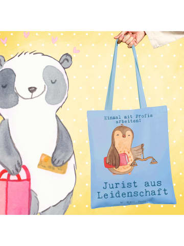 Mr. & Mrs. Panda Shopping Tasche Jurist Leidenschaft mit Spruch in Sky Blue