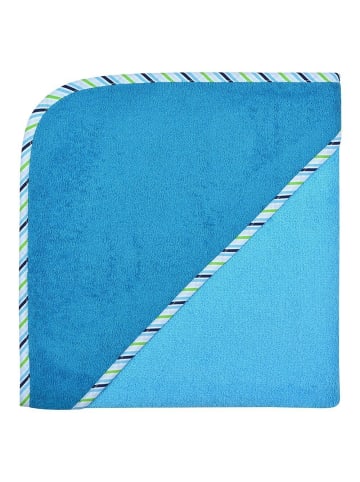 Wörner Kapuzen-Badetuch 100 x 100 cm - Aqua Pet in blau