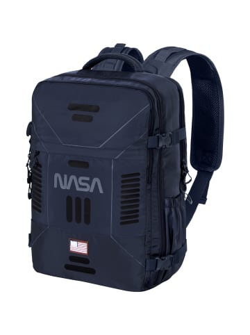 Nasa Rucksack Logoprint in blau