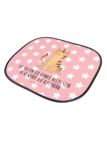 Mr. & Mrs. Panda Sonnenblende Einhorn Katze mit Spruch in Rot Pastell