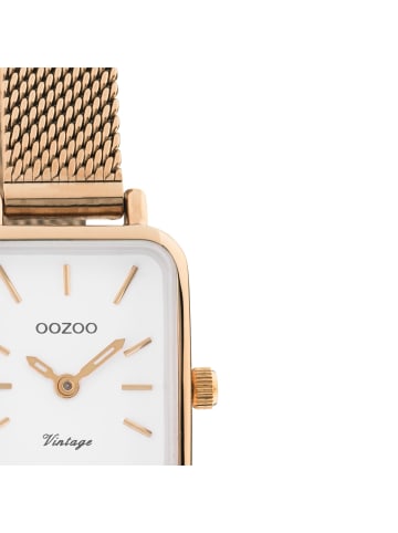 Oozoo Analog-Armbanduhr Oozoo Vintage Series rosegold extra groß (ca. 26x21mm)