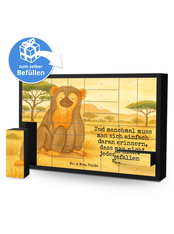 Mr. & Mrs. Panda Weihnachtskalender Affe Design mit Spruch in Weiß