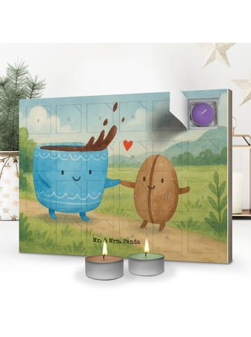 Mr. & Mrs. Panda Duftkerzen Adventskalender Kaffee Bohne Design ... in Weiß
