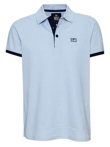 Rusty Neal Kontrast Polo Pique Shirt Regular Fit in Hell Blau / Marine