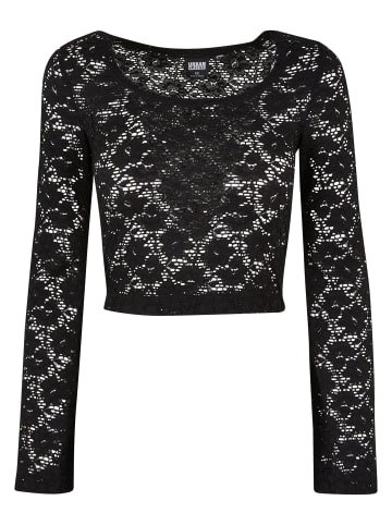 Urban Classics Urban Classics Damen Ladies Cropped Lace Longsleeve in black