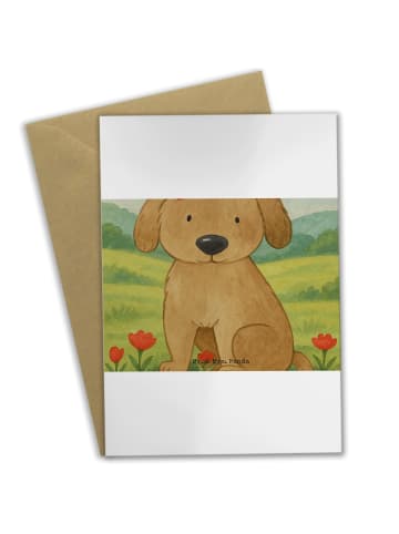 Mr. & Mrs. Panda jubiläumskarte Hund Dame Design ohne Spruch in Weiß