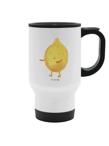 Mr. & Mrs. Panda Isolierbecher Beste Freunde Zitrone ohne Spruch in Weiß