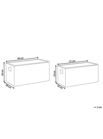 Beliani 2er-Set Korb DONGHA in /Beige
