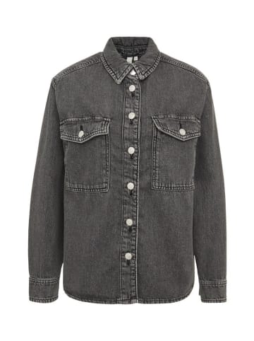 Q/S designed by Langarmbluse in Schwarz