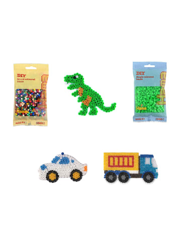 Hama Midi Bügelperlen Auto, Dino, Brummi Set in bunt