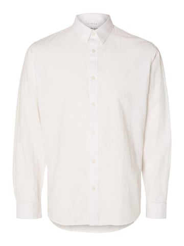 Selected Langarmhemd in white