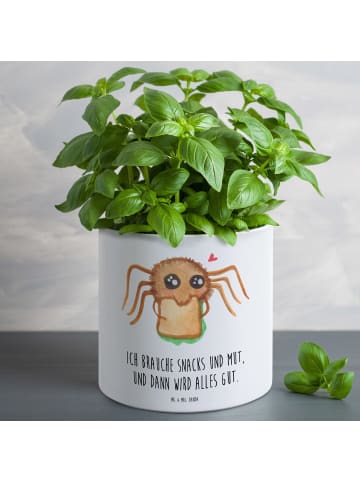 Mr. & Mrs. Panda XL Blumentopf Spinne Agathe Sandwich mit Spruch in Weiß