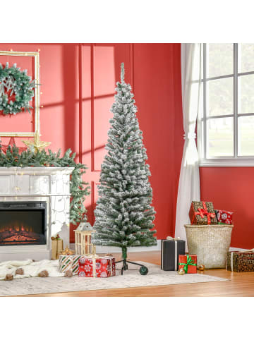 HOMCOM Weihnachtsbaum-Ø68 x 225H cm-Grün