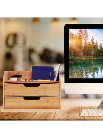 Schreibtisch-Organizer in Natur