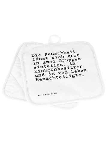 Mr. & Mrs. Panda Topfuntersetzer Die Menschheit lässt sich... mi... in Weiß