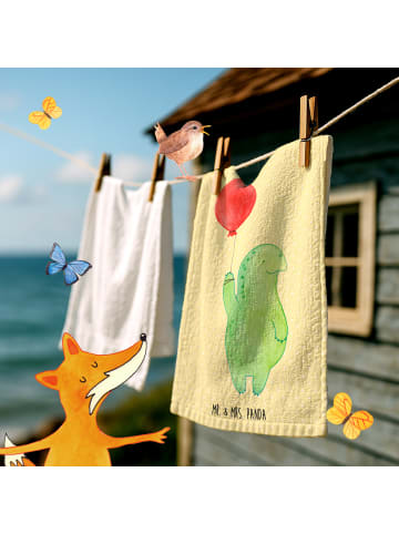 Mr. & Mrs. Panda Handtuch Schildkröte Luftballon ohne Spruch in Gelb Pastell