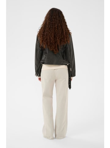 Soaked in Luxury Lederjacke SLPanima Baggy fit in Raven