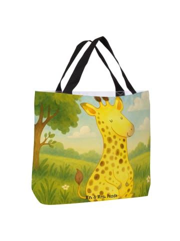 Mr. & Mrs. Panda Reisetasche Giraffe Zufrieden Design ohne Spruch in Weiß