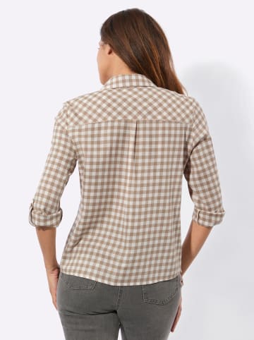 WITT WEIDEN Karo-Flanellbluse in beige-ecru-kariert