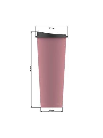 elasto Kaffeebecher "ToGo" in geselliges grün/schwarz - 500 ml