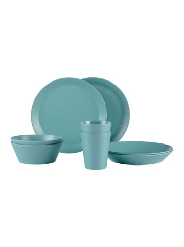 Mepal 8er Set Outdoor Geschirr Bloom in Pebble Green