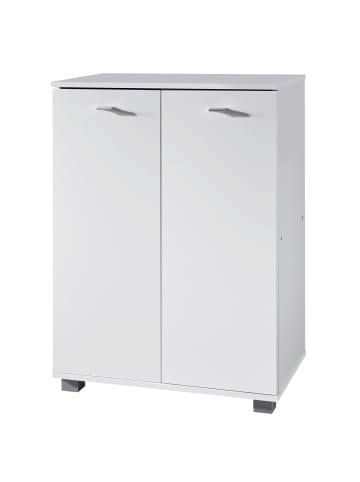 KADIMA DESIGN Design Schuhschrank NIMES modern Holz 12 Paar Schuhe 4 Fächer 2 in Weiß