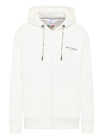 Carlo Colucci Hoodie mit Reißverschluss De Simoi in Weiß
