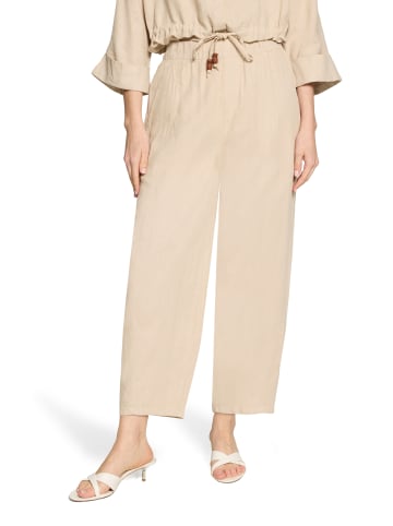 CARTOON Leinenhose mit Gummizug in beige