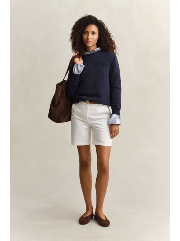 Gant Tonal Shield Rundhals-Sweatshirt in Evening Blue