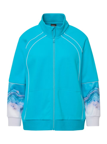 Ulla Popken Sweatjacke in helles türkis