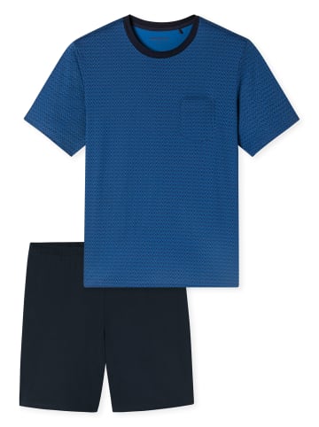 Schiesser Schlafanzug Comfort Essentials in Blau