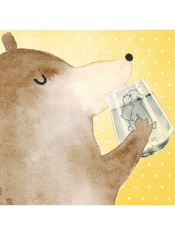 Mr. & Mrs. Panda Trinkglas Papa Bär ohne Spruch in Transparent