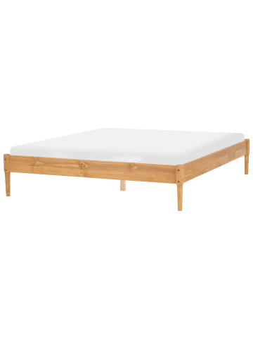 Beliani Doppelbett VEYRAC in Braun - (W) 168 x (H) 38 x (L) 211 cm