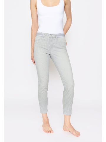 ANGELS  7/8 Jeans Jeans Ornella Sporty mit Streifen in hellgrau