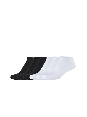 S. Oliver Sneakersocken 6er Pack silky touch in schwarz weiß