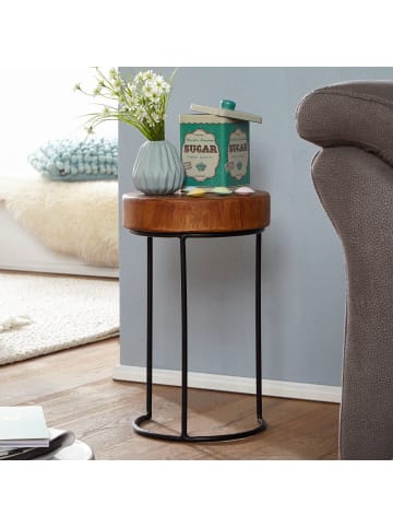 FineBuy Beistelltisch "FB110132" in Braun /