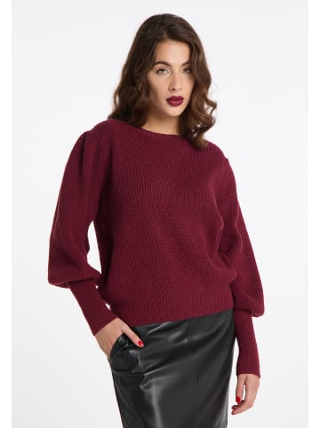faina Strickpullover in Dunkelkirschrot