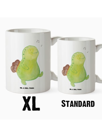 Mr. & Mrs. Panda Tasse Schildkröte Pfeifen ohne Spruch in Weiß