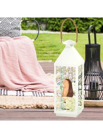 Mr. & Mrs. Panda Laterne Igel Blumen ohne Spruch in Transparent