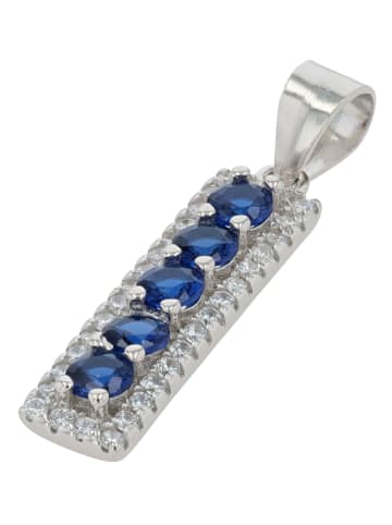 Adeliás Damen Anhänger – Herzanhänger aus 925 Silber mit Zirkonia in silber