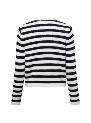 Marie Lund Strickjacke in marine weiß - 0001