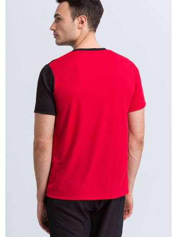 erima 5-C T-Shirt in rot/schwarz/weiss