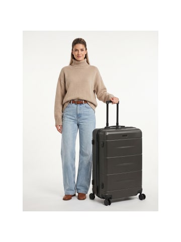 Police London 4 Rollen Trolley 74 cm mit Dehnfalte cool olive