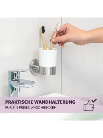 bremermann Bad-Serie PIAZZA - Becherhalter aus Keramik ca. 7 x 12 x 11 cm (B/H/T)