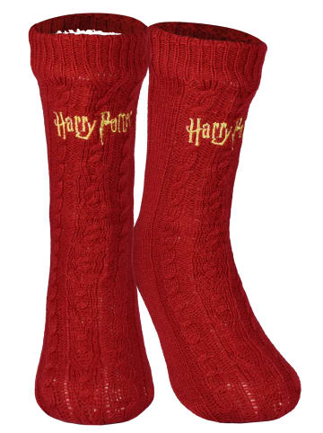 Harry Potter Harry Potter Hüttensocken Strick Socken Haussocken Kuschelsocken in rot
