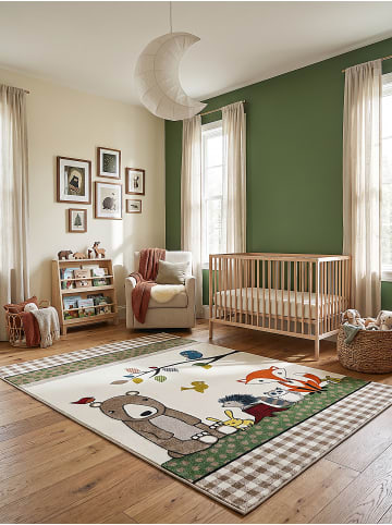 KADIMA DESIGN Teppich Kinderzimmer Kinder-Motiv Kinderzimmer pflegeleicht Spielzimmer in Creme