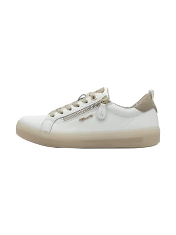 Tamaris Niedrige Sneakers aus Leder Weiß